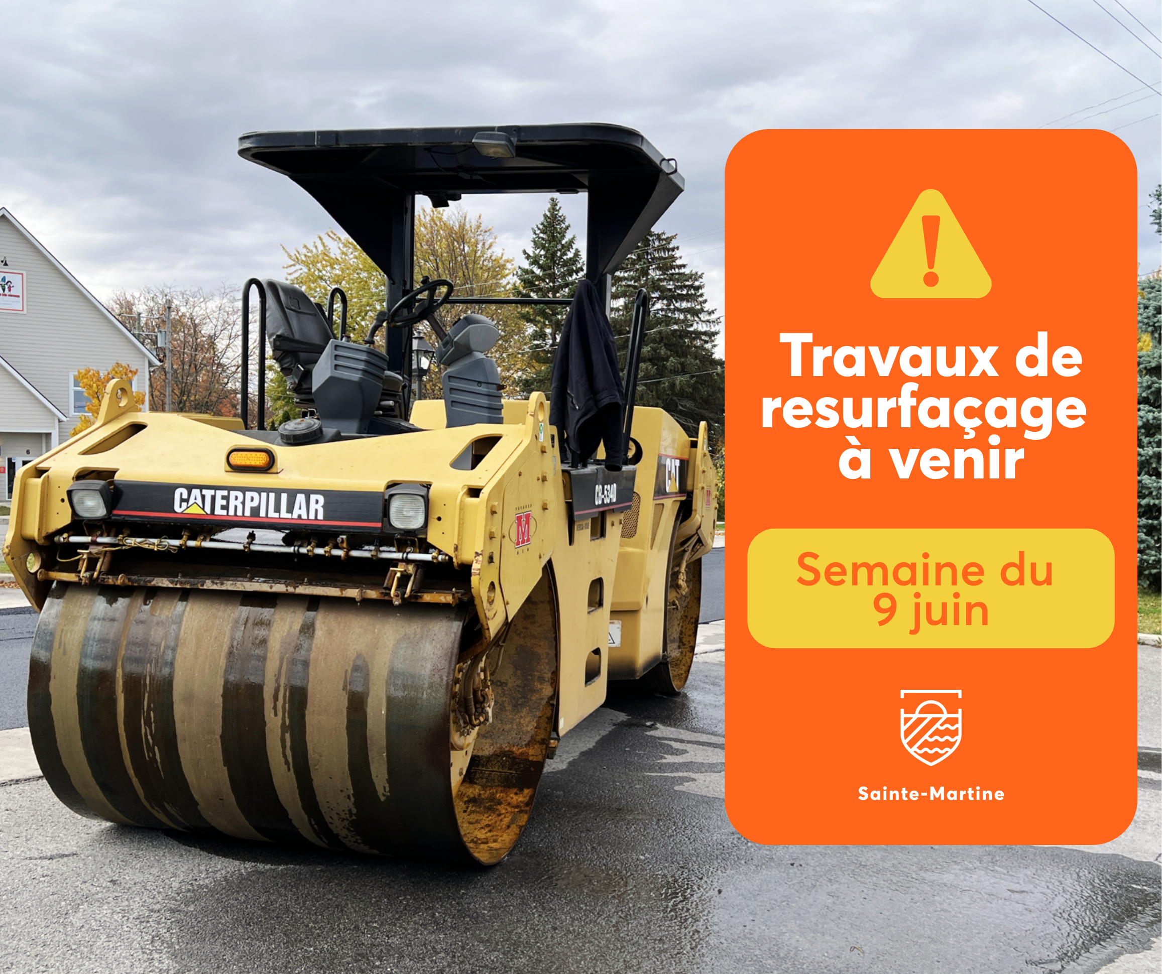 TRAVAUX DE RESURFAÇAGE – Portion du Chemin du Grand-Marais